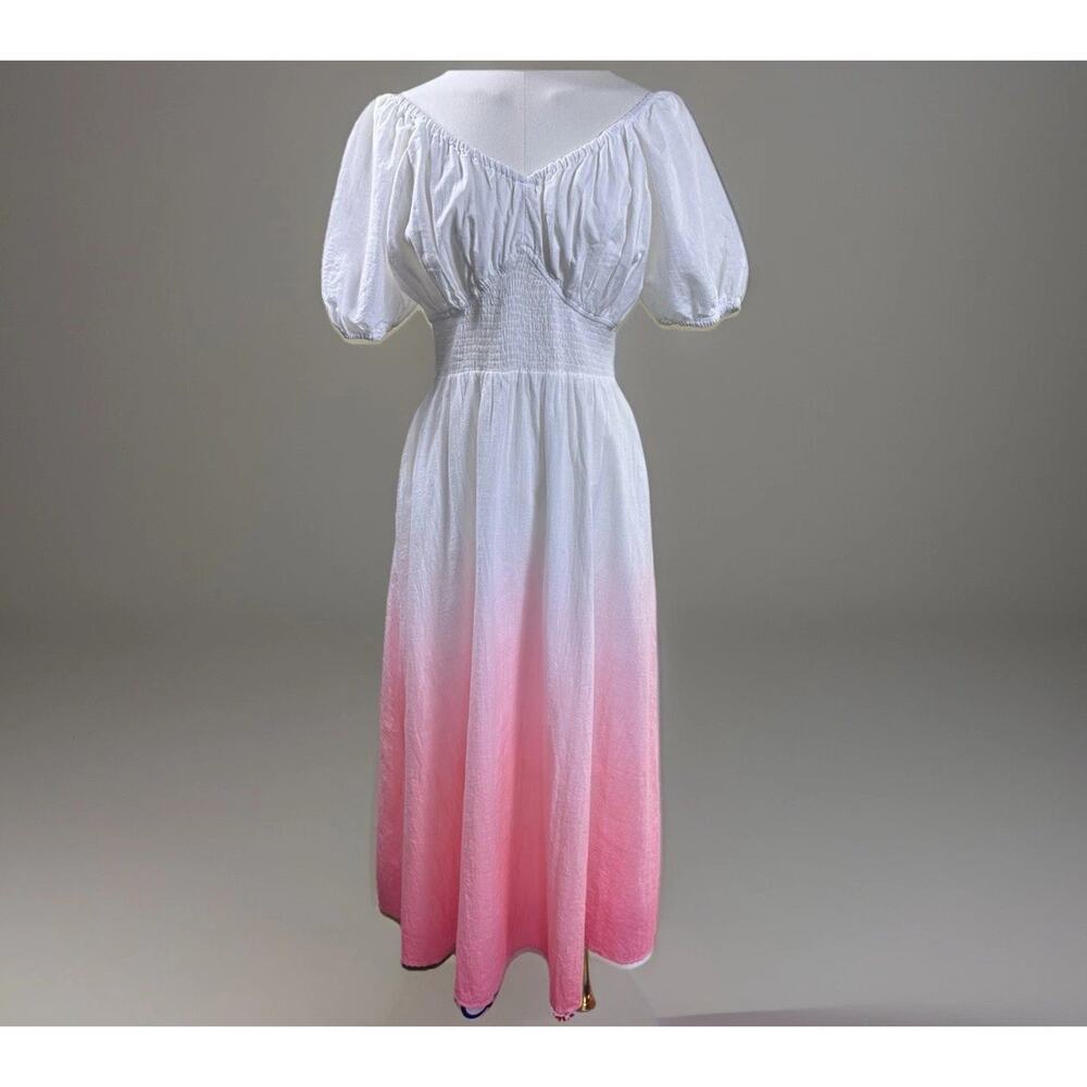 Grace Karin Dress Women M Maxi Midi Prarie cottage core Cotton Lined ombre